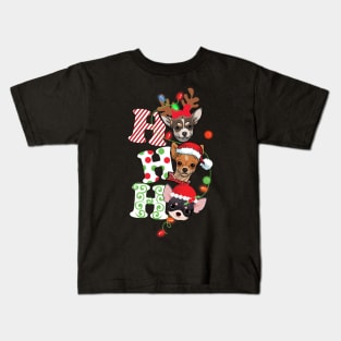 Ho Ho Ho Chihuahua Kids T-Shirt